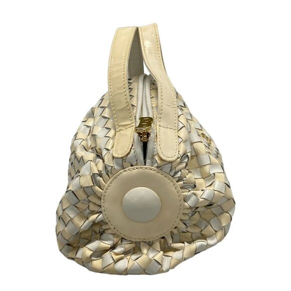 BALLY - Cream Light gray Leather Patent Leather Handbag - Picture 4 of 10